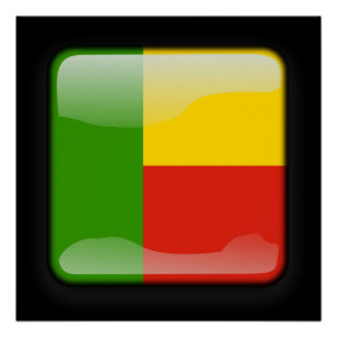 Poster Drapeau du Bénin