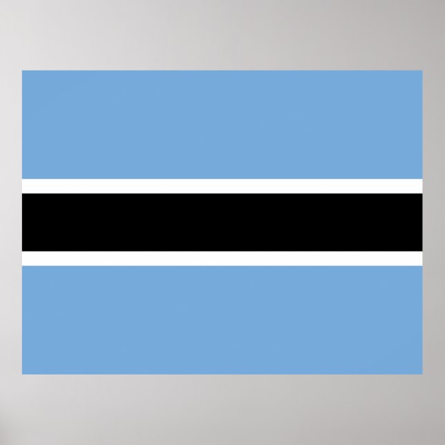 Poster Drapeau du Botswana (Devant)
