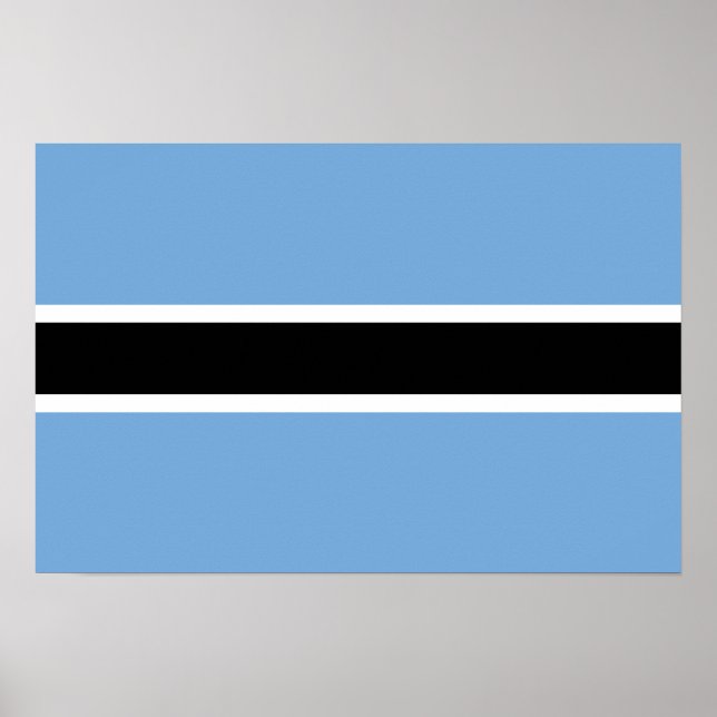 Poster Drapeau du Botswana (Devant)