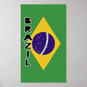 Poster Drapeau du Brésil