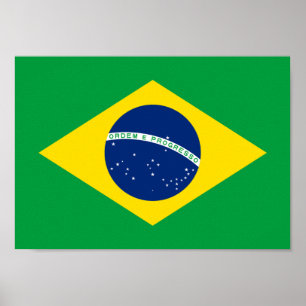 Poster Drapeau du Brésil - Bandeira do Brasil