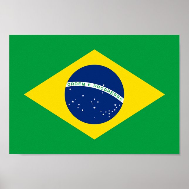 Poster Drapeau du Brésil - Bandeira do Brasil (Devant)