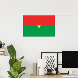 Poster drapeau du Burkina Faso
