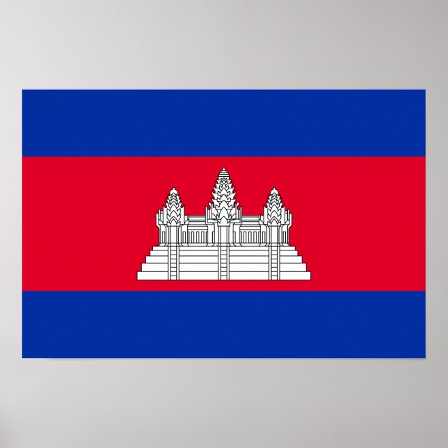 Poster Drapeau du Cambodge patriotique (Devant)