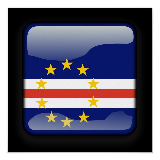 Poster Drapeau du Cap-Vert (Devant)
