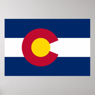 Poster Drapeau du Colorado