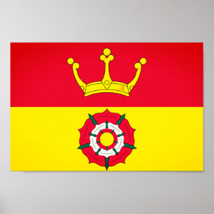 Poster Drapeau du comté de Hampshire, Angleterre (UK)
