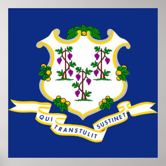 Poster Drapeau du Connecticut