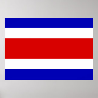 Poster Drapeau du Costa Rica