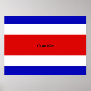 Poster Drapeau du Costa Rica