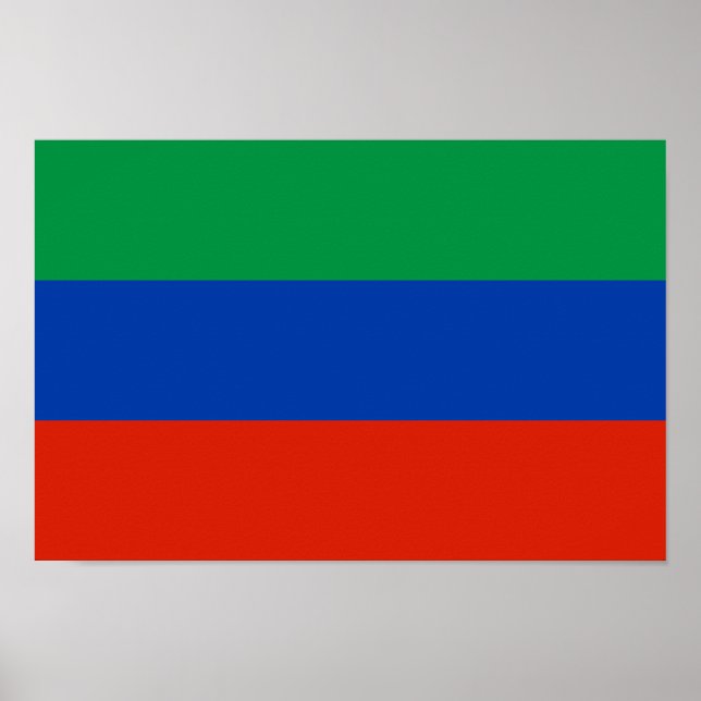 Poster Drapeau du Daghestan (Devant)