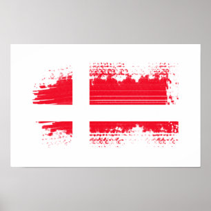 Poster Drapeau du Danemark