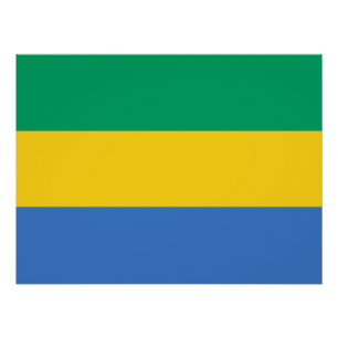 Poster Drapeau du Gabon