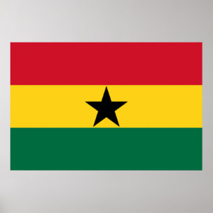 Poster Drapeau du Ghana