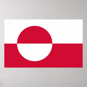 Poster Drapeau du Groenland