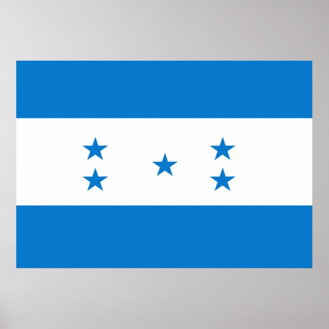 Poster Drapeau du Honduras (Devant)