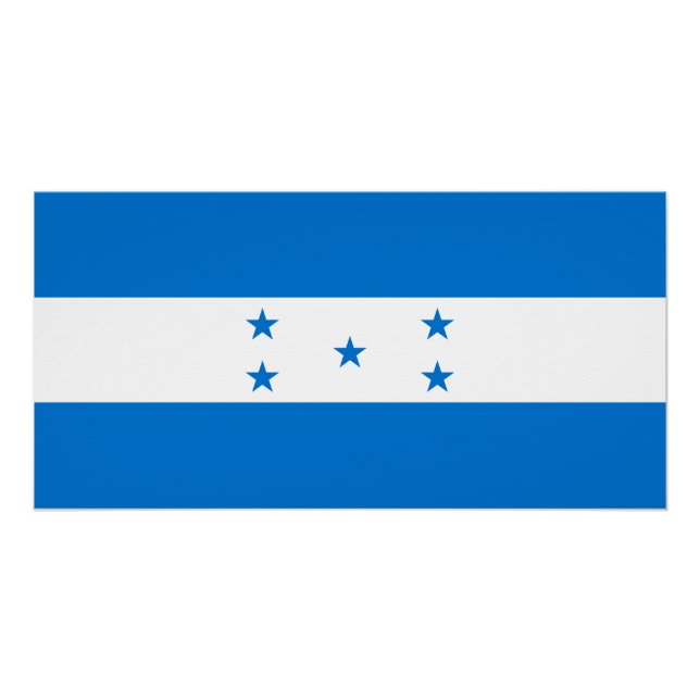 Poster Drapeau du Honduras (Devant)