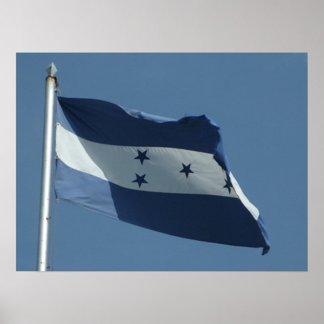Poster drapeau du Honduras (Devant)