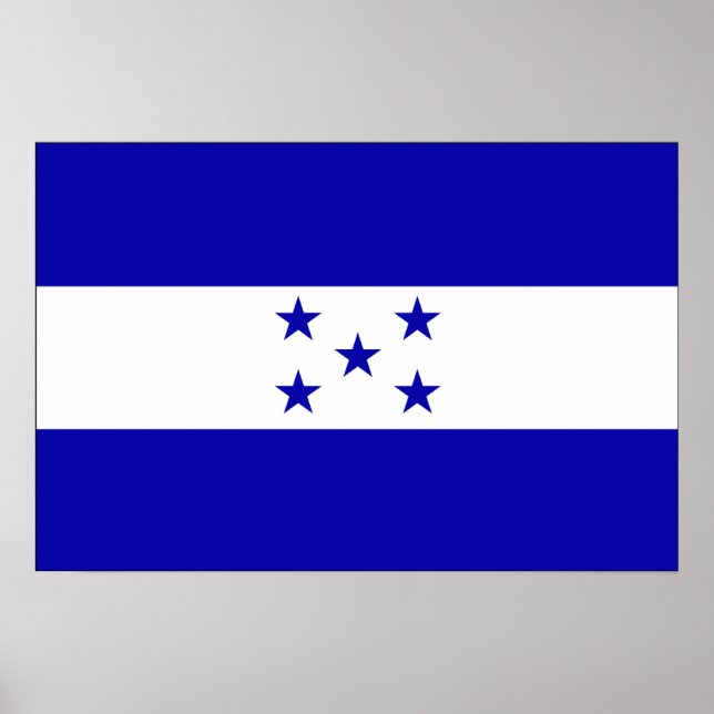 Poster Drapeau du Honduras (Devant)