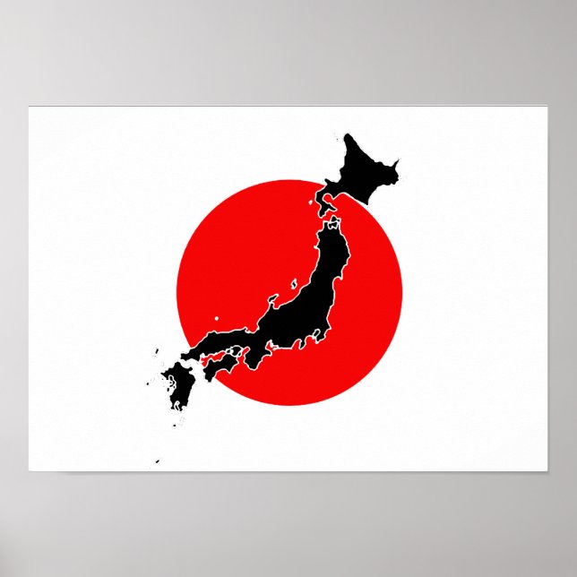 Poster Drapeau du Japon (Devant)
