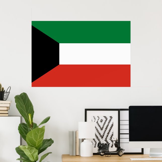 Poster Drapeau du Koweït (Bureau à domicile)