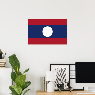 Poster Drapeau du Laos
