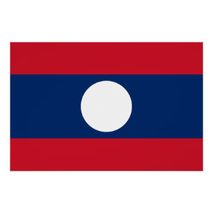 Poster Drapeau du Laos