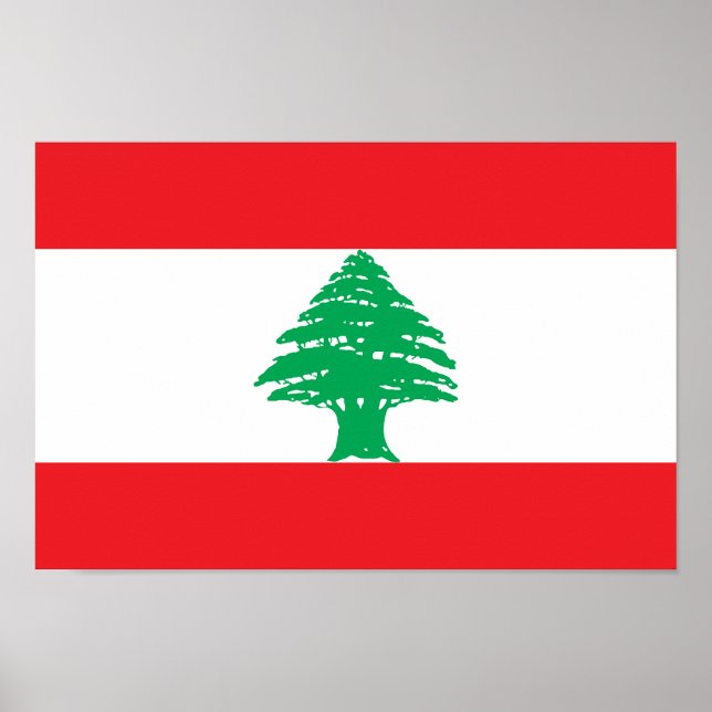 Poster Drapeau du Liban (Devant)