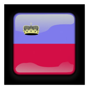 Poster Drapeau du Liechtenstein
