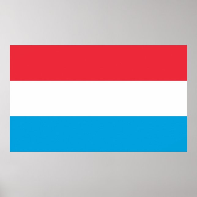 Poster Drapeau du Luxembourg (Devant)