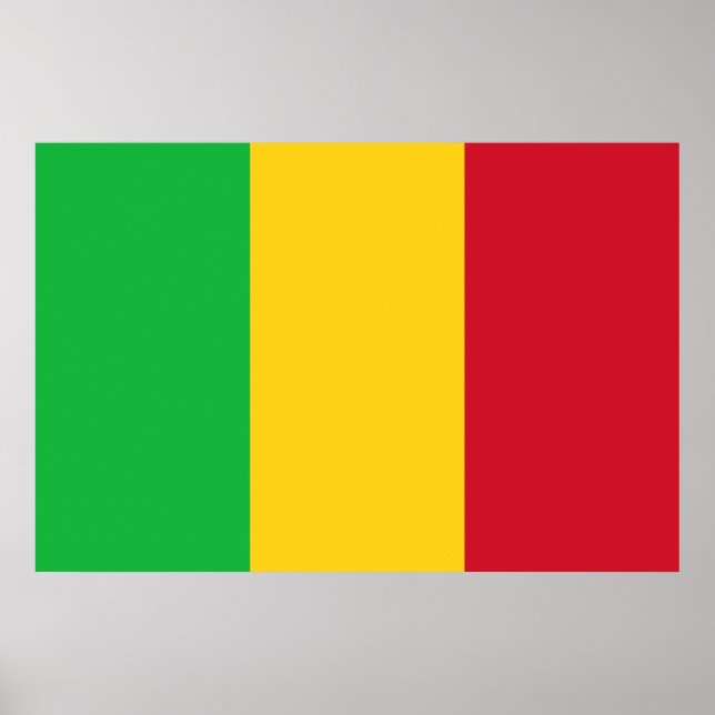 Poster Drapeau du Mali (Devant)