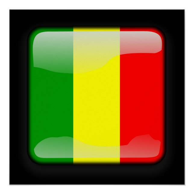 Poster Drapeau du Mali (Devant)