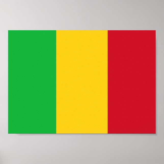 Poster Drapeau du Mali (Devant)