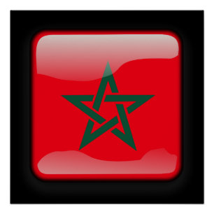 Poster Drapeau du Maroc