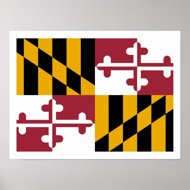 Poster Drapeau du Maryland (Devant)