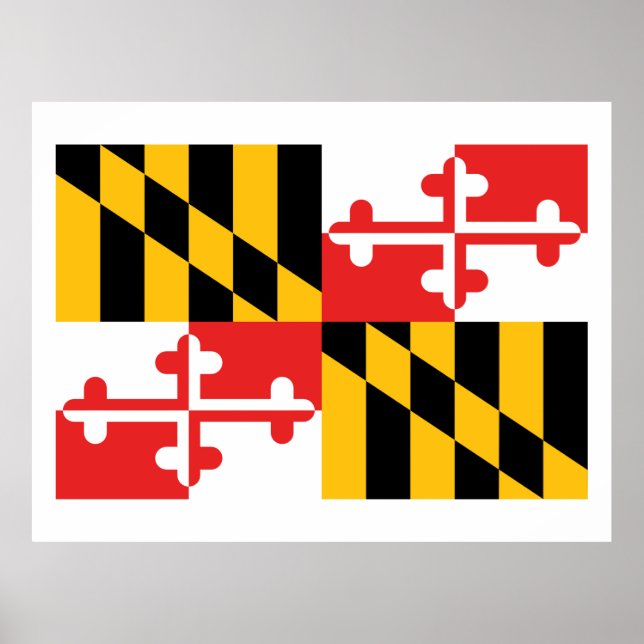 Poster Drapeau du Maryland (Devant)