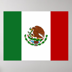 Poster Drapeau du Mexique