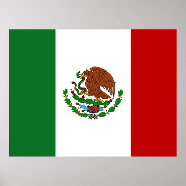 Poster Drapeau du Mexique (Devant)
