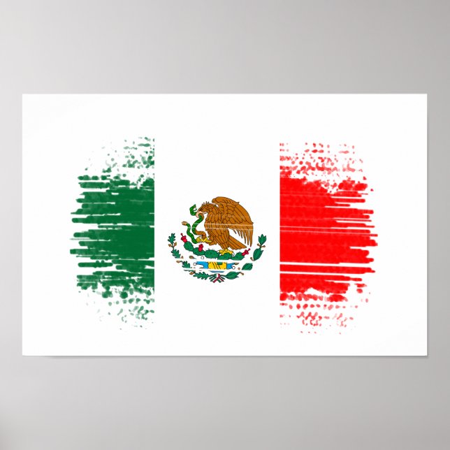 Poster Drapeau du Mexique (Devant)