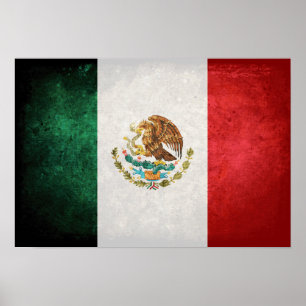 Poster Drapeau du Mexique