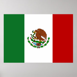 Poster Drapeau du Mexique