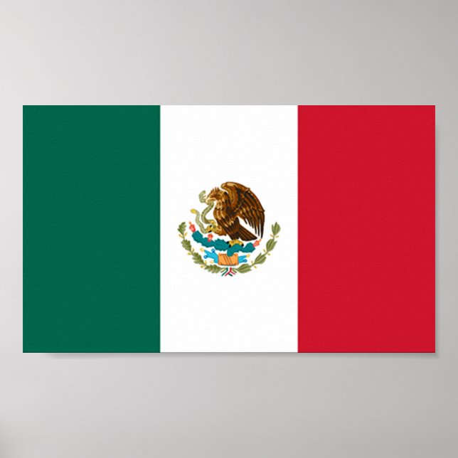 Poster Drapeau du Mexique (Devant)