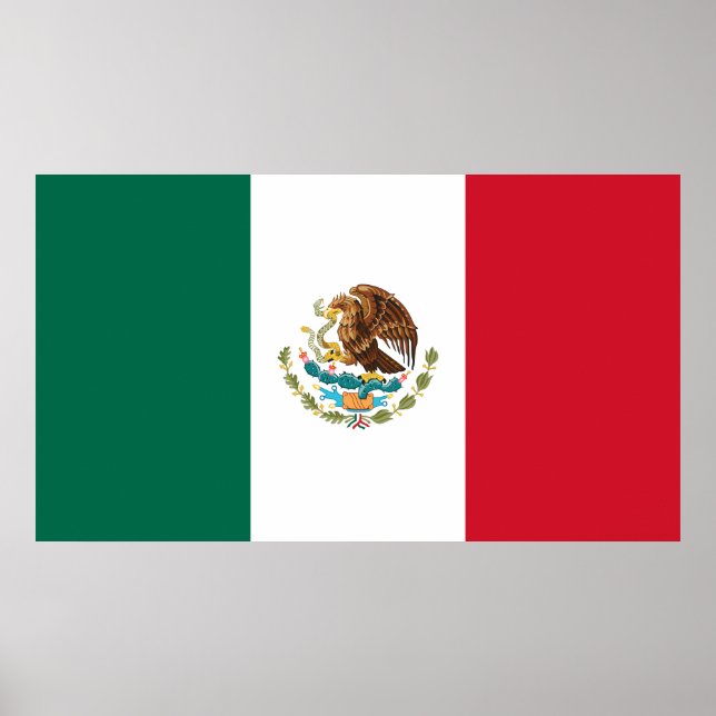 Poster Drapeau du Mexique (Devant)