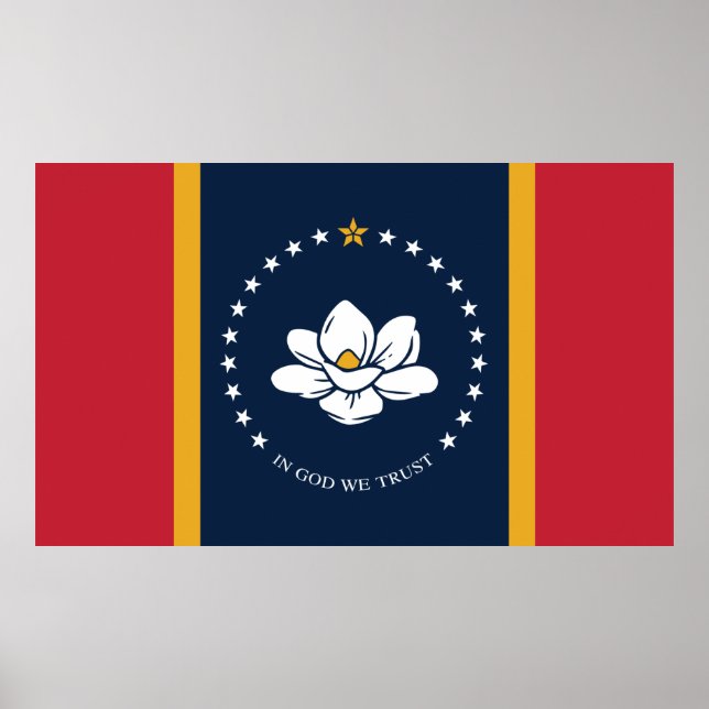 Poster Drapeau du Mississippi (Devant)