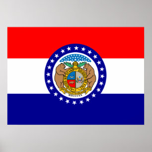 Poster Drapeau du Missouri
