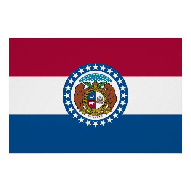 Poster Drapeau du Missouri (Devant)