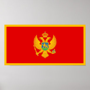 Poster Drapeau du Monténégro