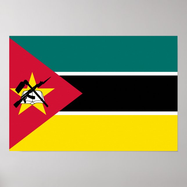 Poster Drapeau du Mozambique (Devant)