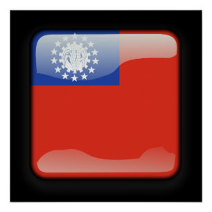 Poster Drapeau du Myanmar