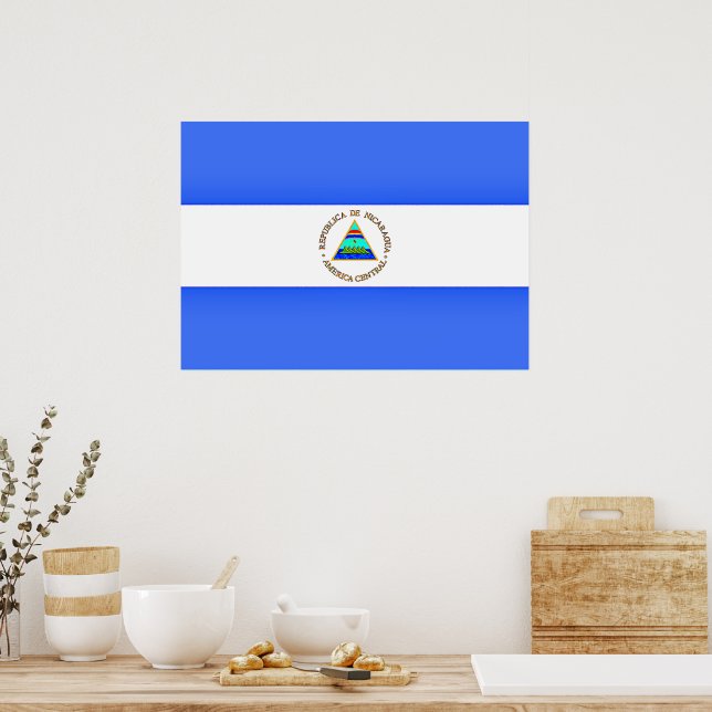 Poster Drapeau du Nicaragua (Cuisine)